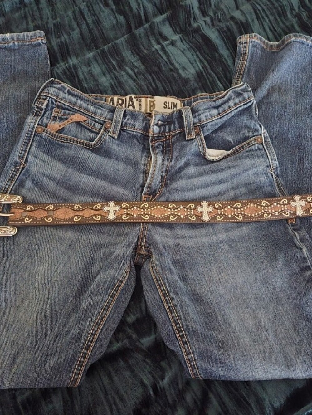 Ariat B5 Slim Size 14 With Ariat Bling Belt